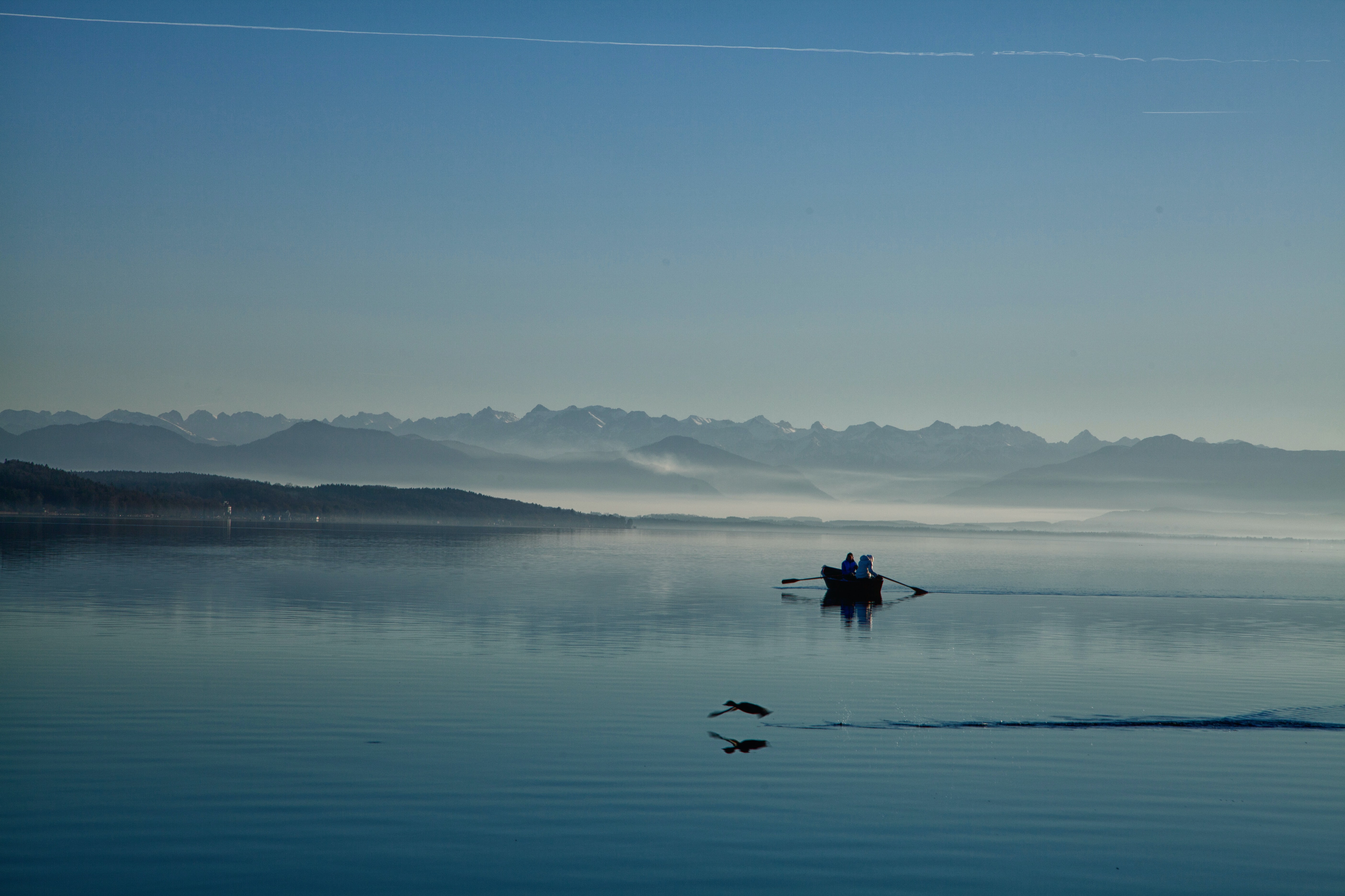 Malerische Morgenstimmung auf dem Neusiedler See