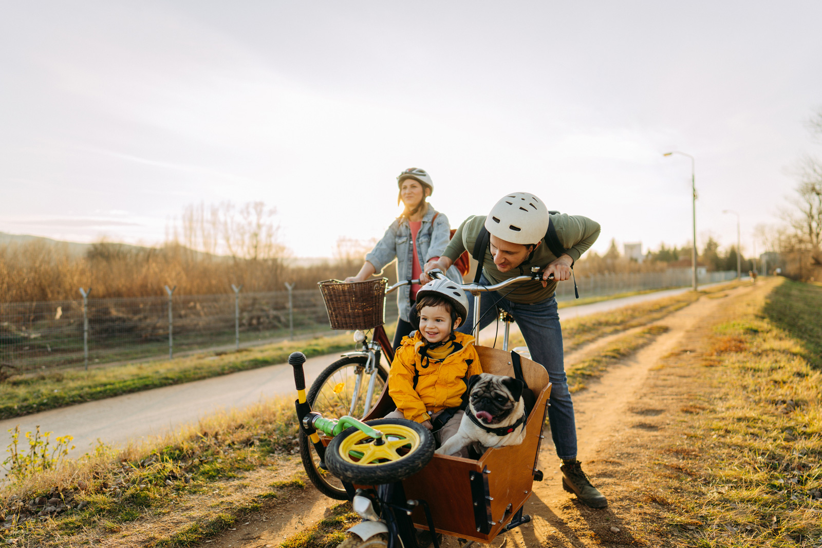 Mit Kind und Kegel: zweirädriges Lastenrad 
