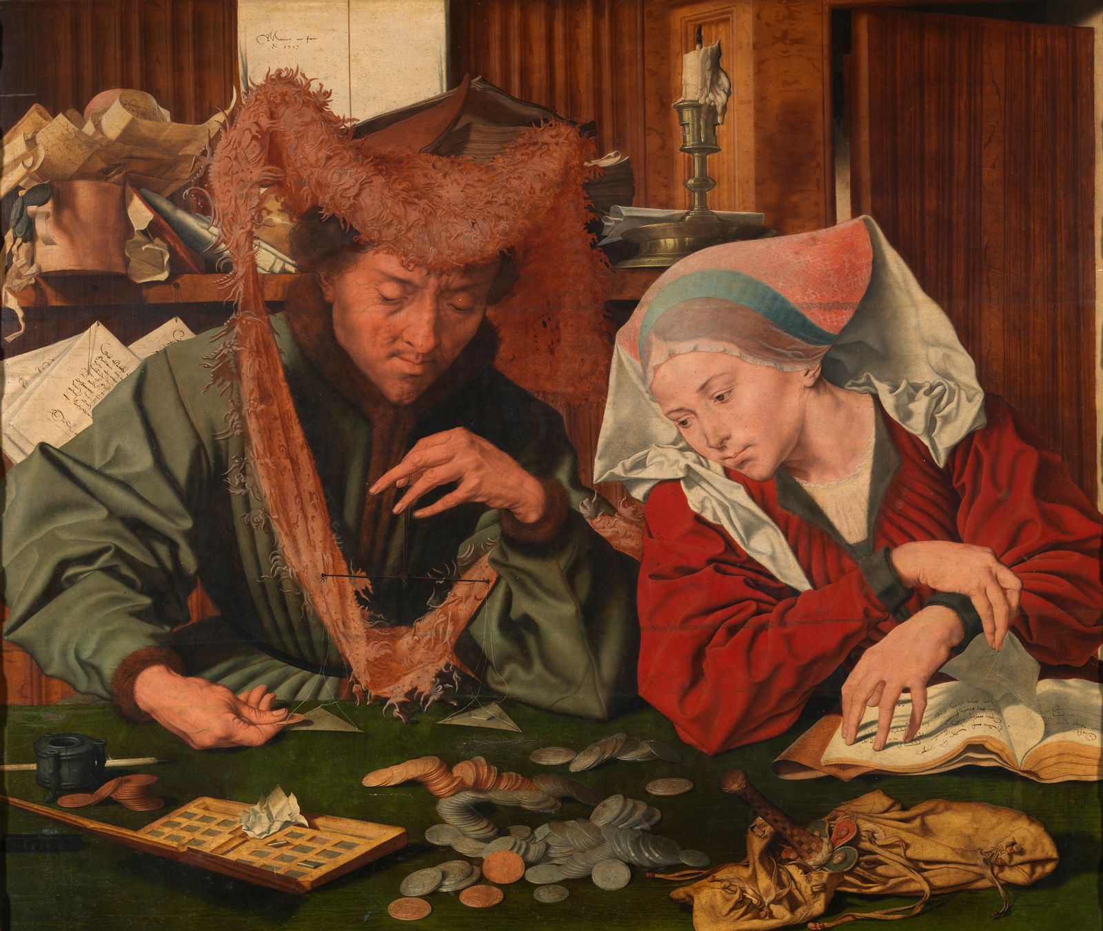 Der Geldwechsler und seine Frau (Bild von Marinus van Reymerswaele, 1539)