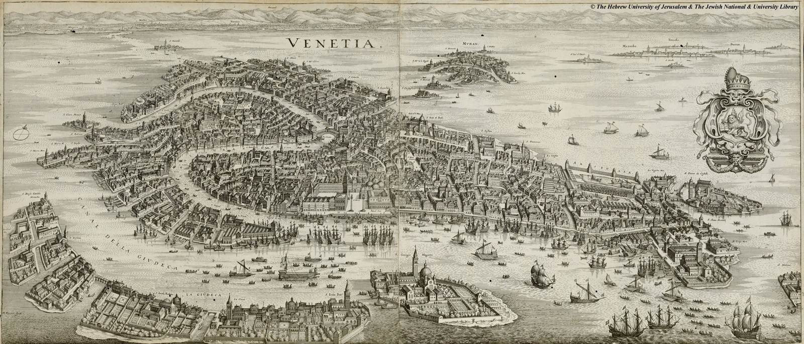Venedig um 1650, Stich von Matthäus Merian